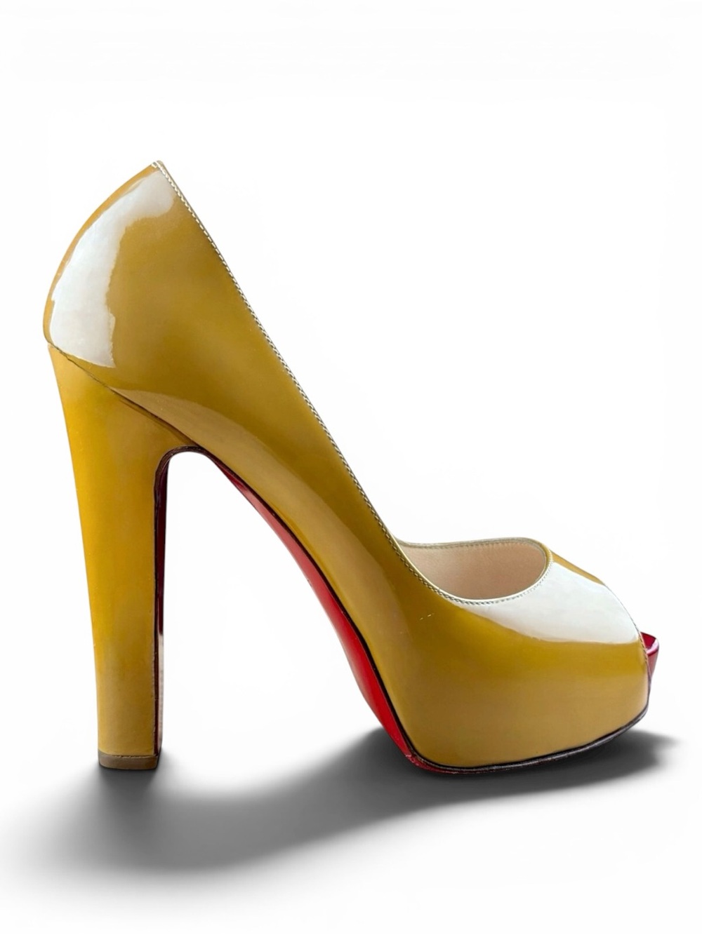 Christian Louboutin Patent Leather Peep Toe Pumps – - Picture 6 of 9